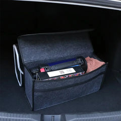Large Anti Slip Compartment Boot Storage Organizer Tool Car Storage Bag Car Trunk Organizer Soft Felt Storage Box Accessories