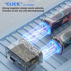 22.5W Transparent Magnetic Portable 21700 Lithium Cells Mobile Power Bank