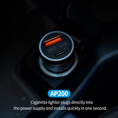 Dual Car Charger, Smart Car Kit AP200. Mobile Locator