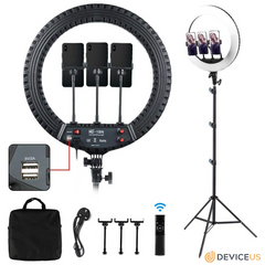 The 18 inch LED Ring Light With Adjustable Tripod Stand & wireless Remote