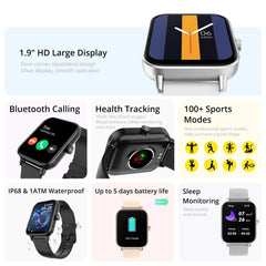Unisex P71 Smartwatch with Voice Calling, Health Monitoring, IP68 Waterproof, Smart Notifications, and Voice Assistant