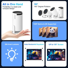 Magcubic Projector Hy300 4K Android 11 Dual Wifi6 200 ANSI Allwinner H713 BT5.0 1080P 1280*720P Home Cinema Outdoor Projetor