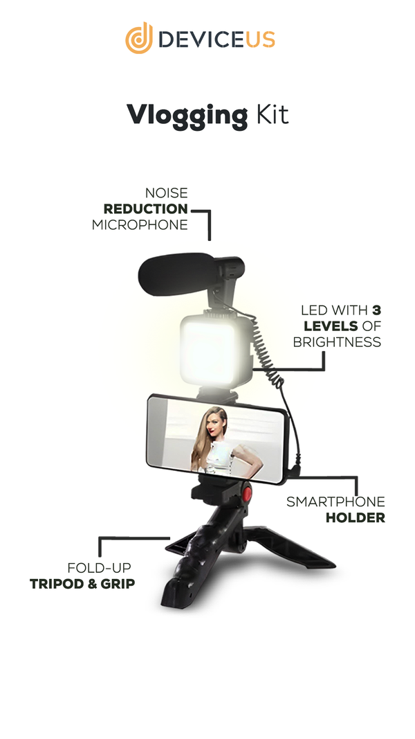 All-in-One Creator Kit – Phone Tripod, Mic & Ring Light for Pro Videos!