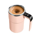 Automatic Stirring Coffee Mug with LED Temperature Display – Rechargeable Magnetic Mixer, 380ml
