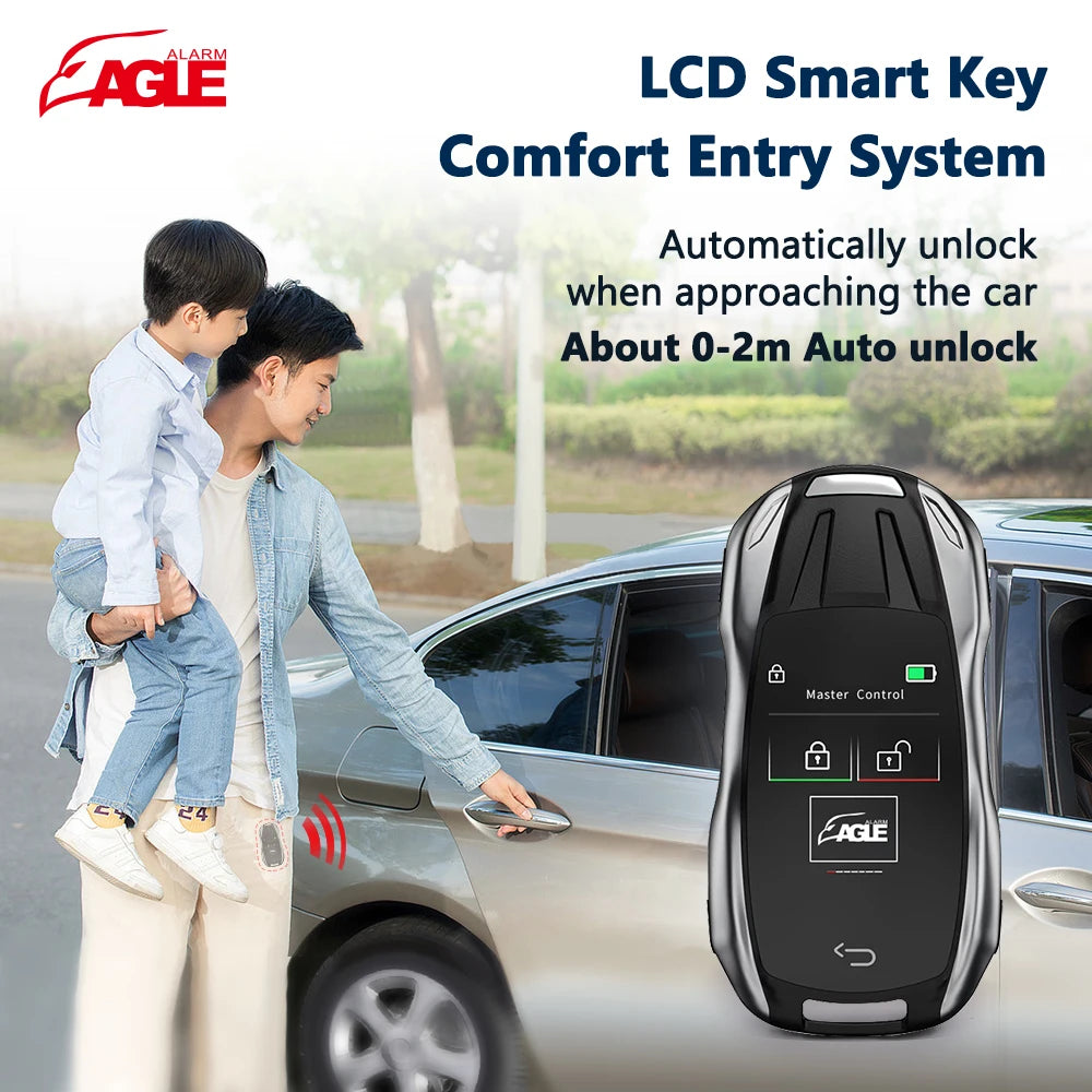 Auto Keyless Entry System Electronic Remote Control Touch Display  Lcd Smart Key For Car