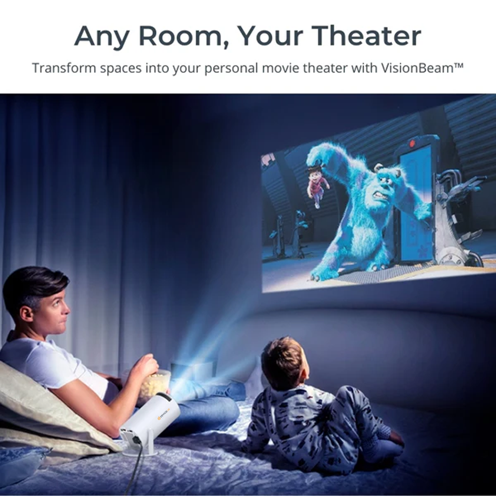 4K HD Mini Projector, Smart WiFi 2.4G/5G Android 11.0 Projector for Walls Ceilings