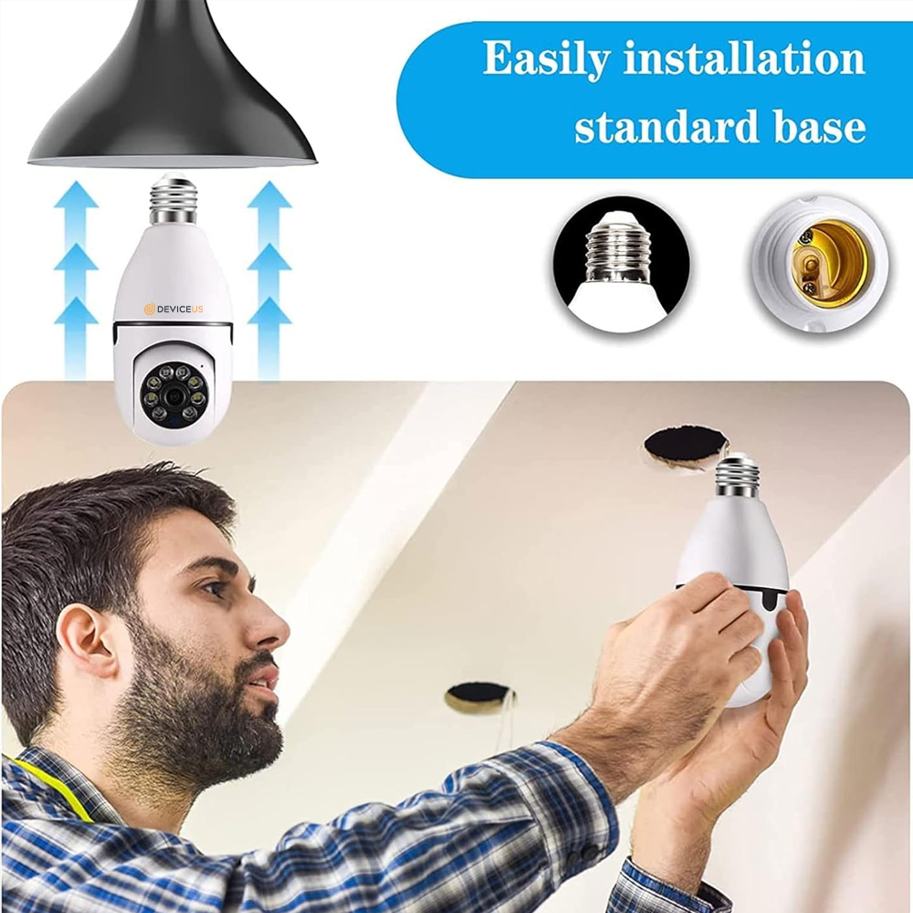 A6 E27 Wireless Security Camera with Bulb Type A6 and E27 Panoramic 2 Way WiFi