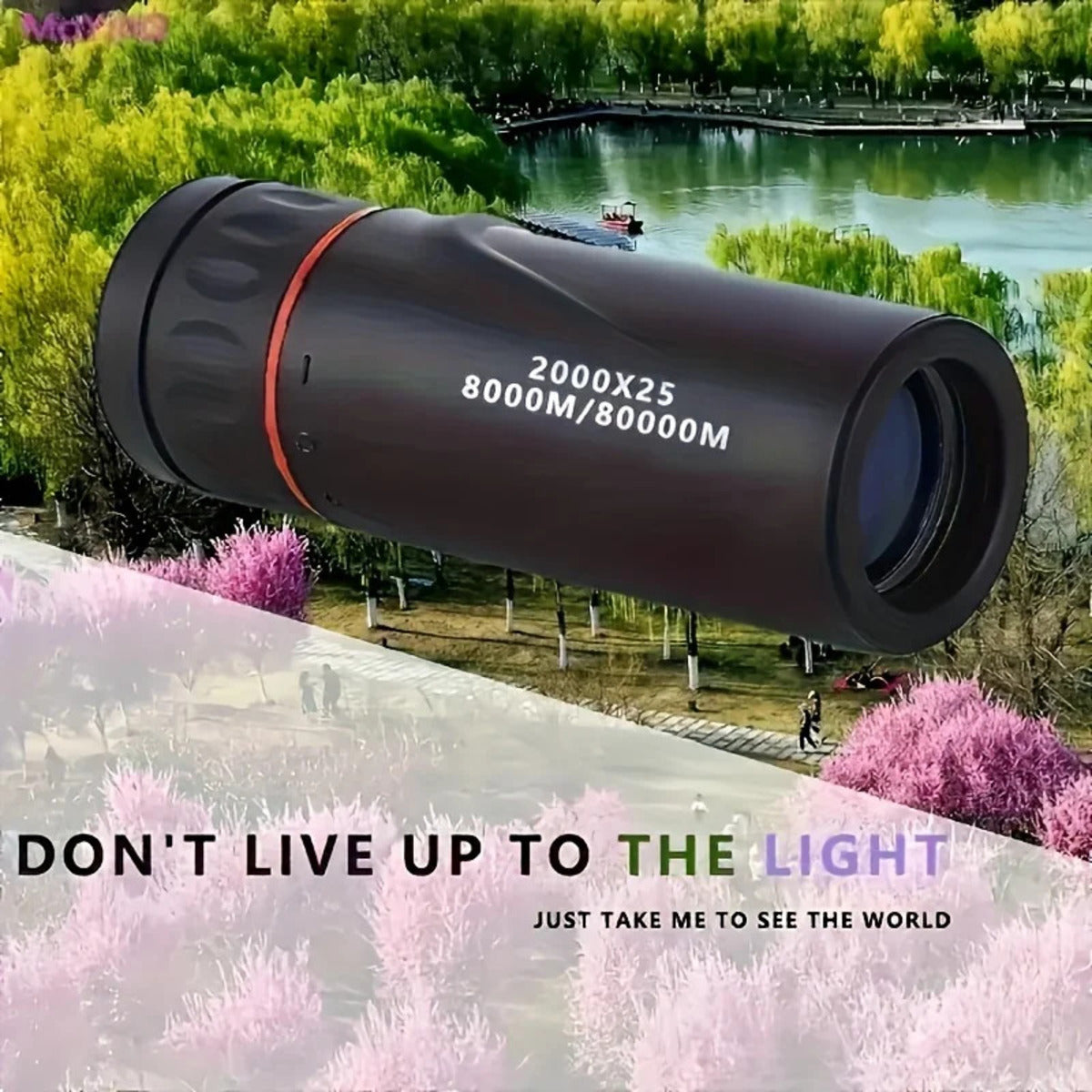 2000x25 HD Monocular Telescope - Compact & Portable Scope for Hunting