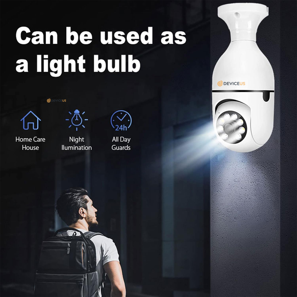 A6 E27 Wireless Security Camera with Bulb Type A6 and E27 Panoramic 2 Way WiFi