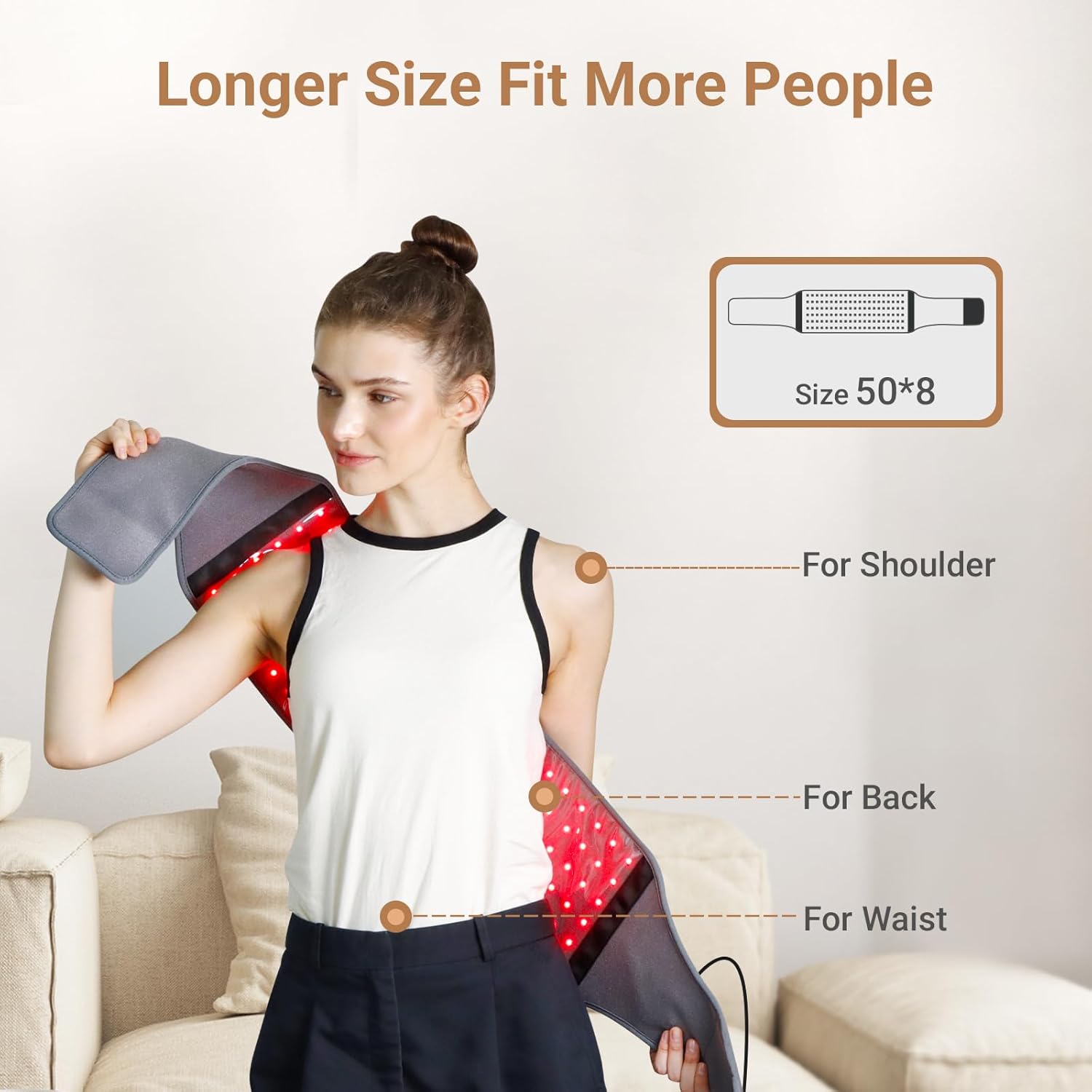 Deviceus FlexRelief Pro Red Light Therapy Belt