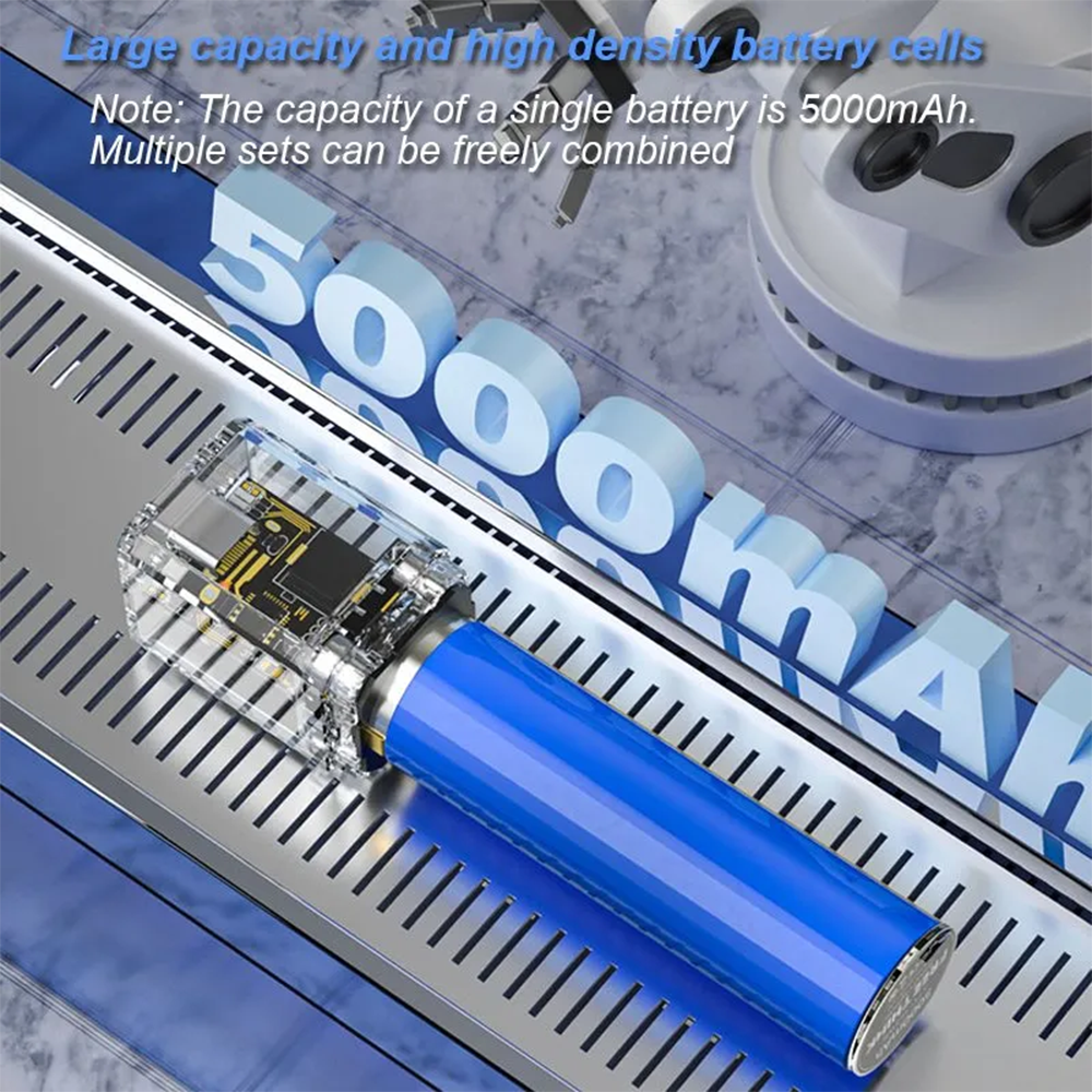 22.5W Transparent Magnetic Portable 21700 Lithium Cells Mobile Power Bank