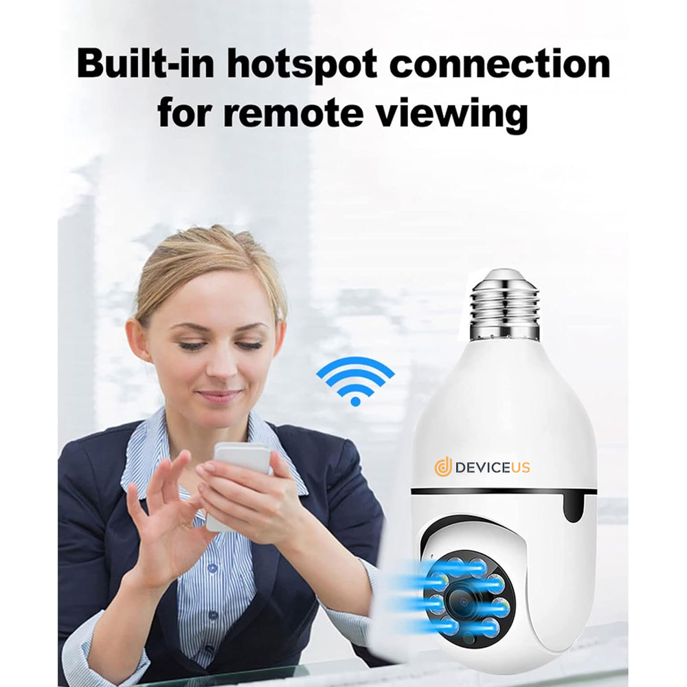 A6 E27 Wireless Security Camera with Bulb Type A6 and E27 Panoramic 2 Way WiFi