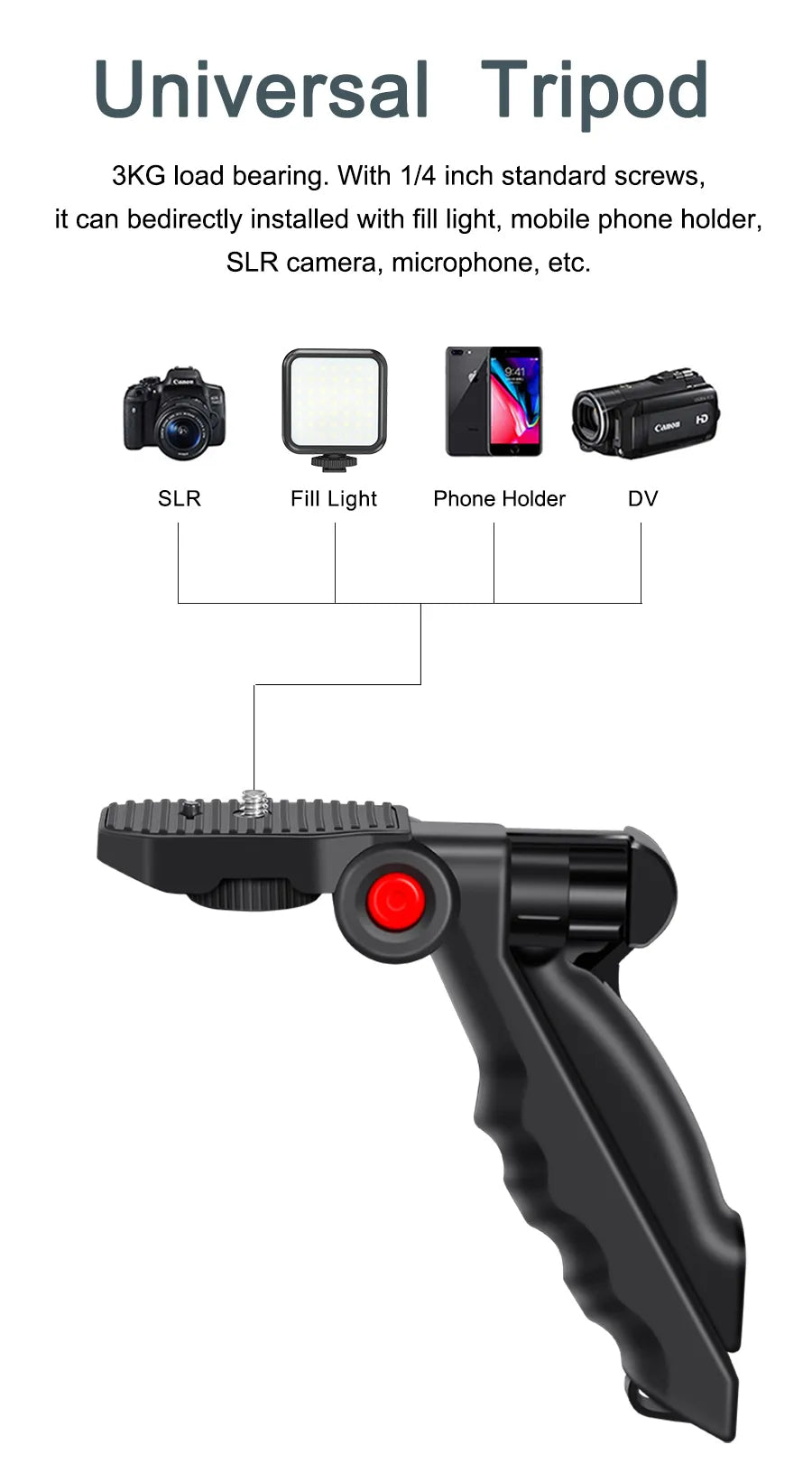 All-in-One Creator Kit – Phone Tripod, Mic & Ring Light for Pro Videos!