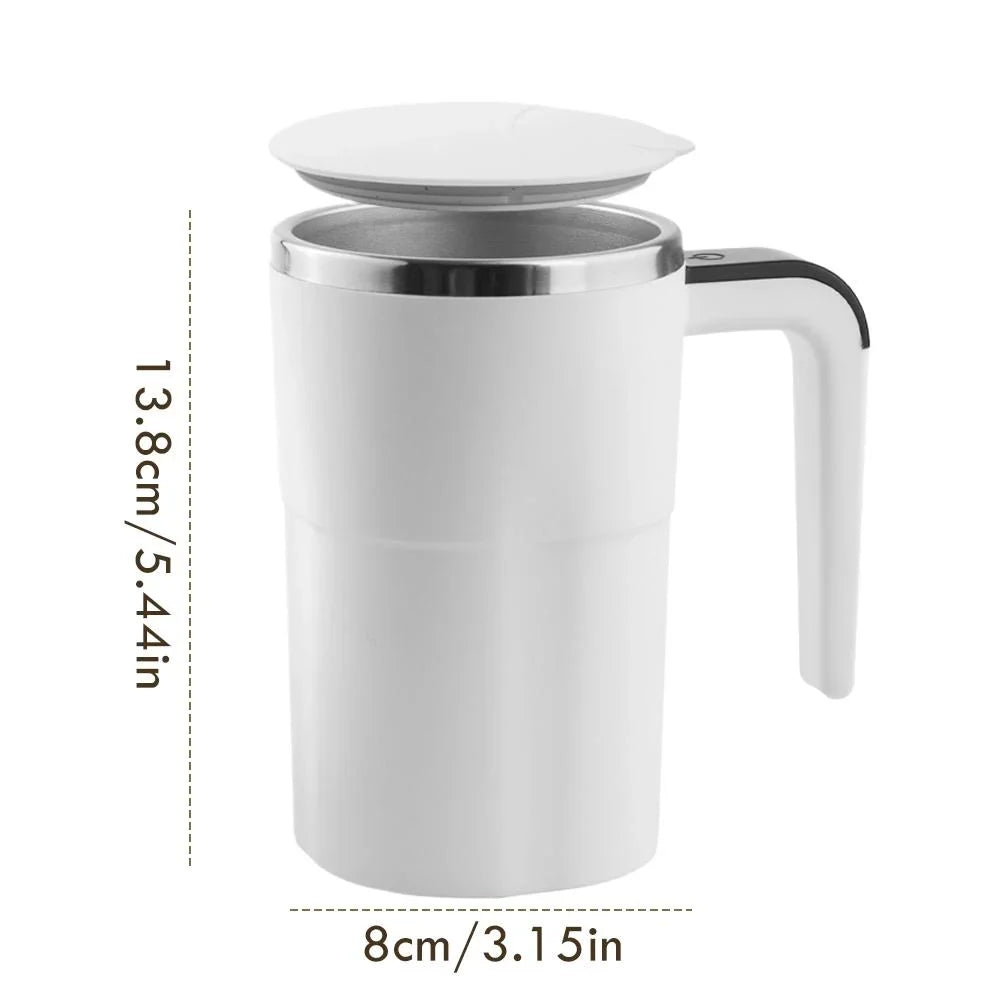 Automatic Stirring Coffee Mug with LED Temperature Display – Rechargeable Magnetic Mixer, 380ml