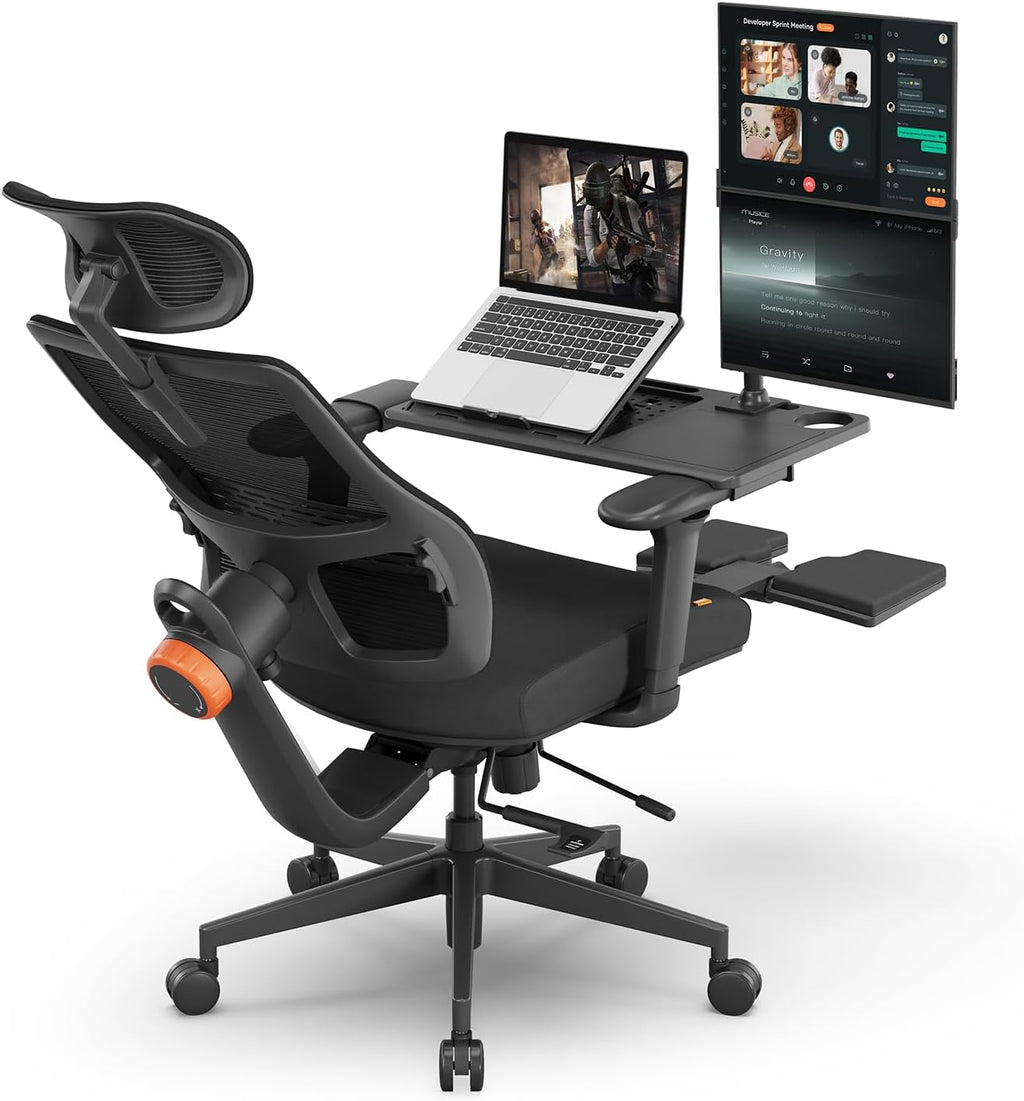 Deviceus Newtral ErgoPro Executive Chair with Laptop Tray
