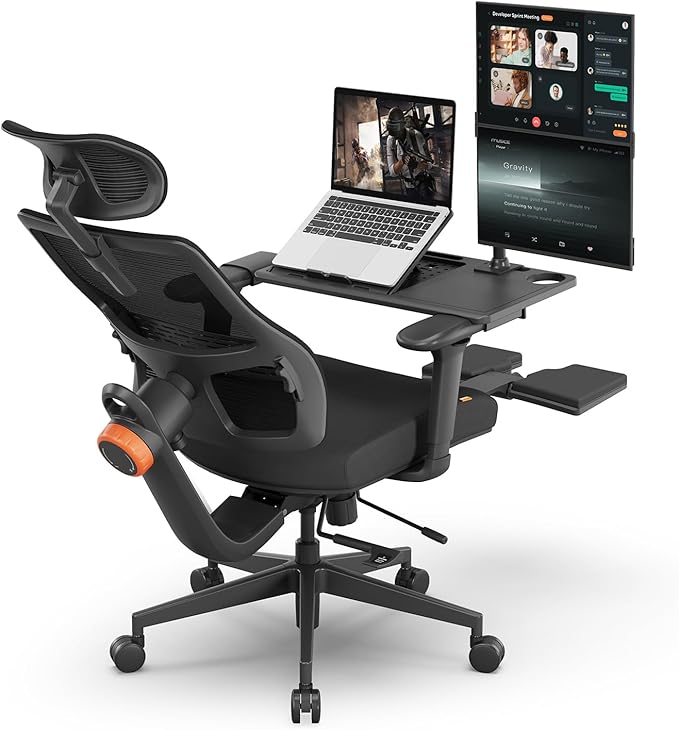 Deviceus Newtral ErgoPro Executive Chair with Laptop Tray