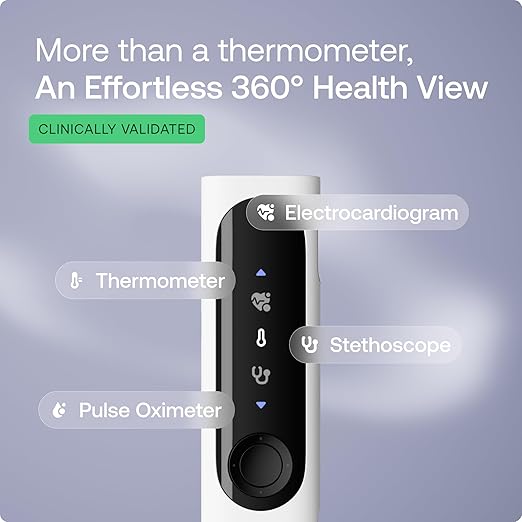 TriCare ECG Thermometer & Digital Stethoscope Monitor