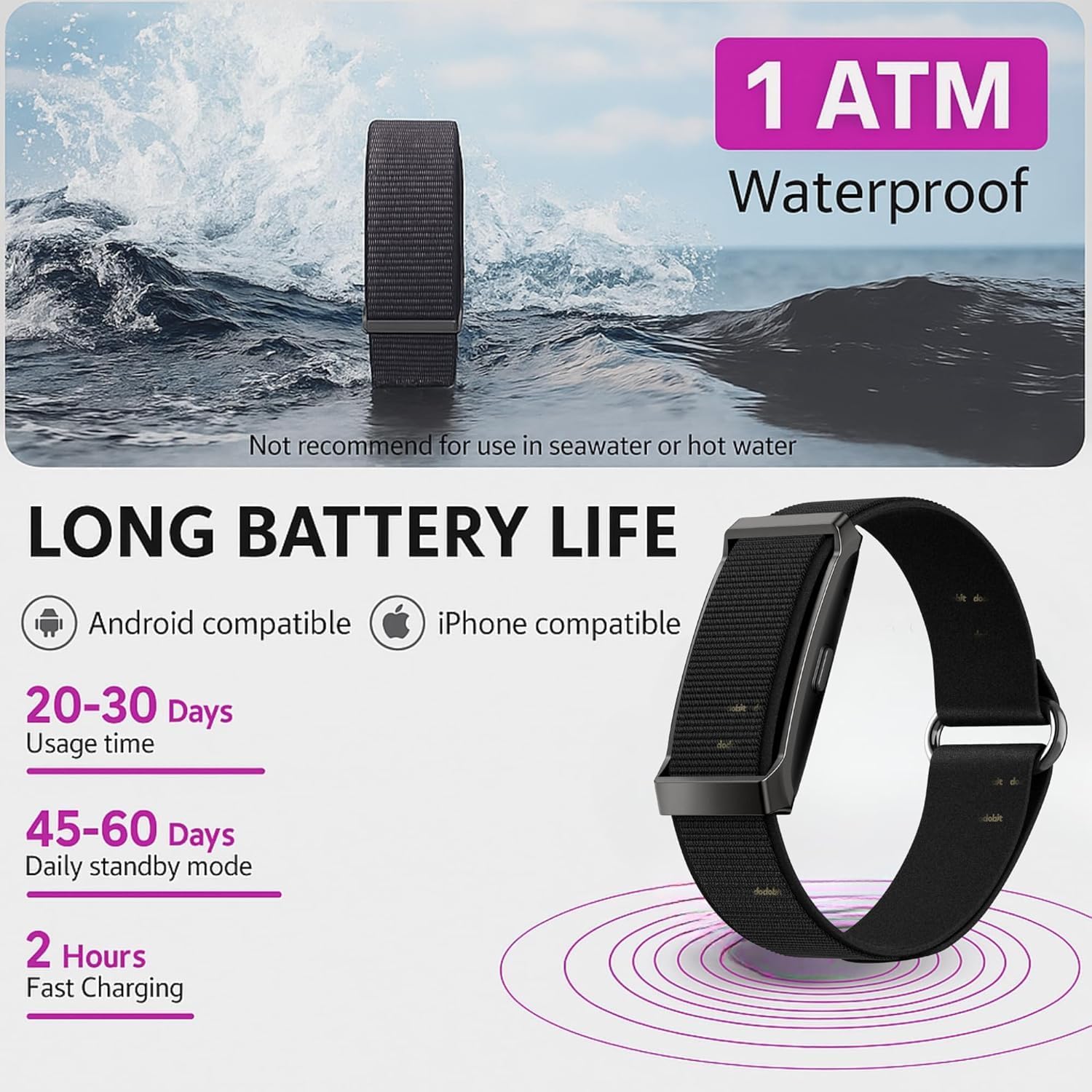 Deviceus VitalTrack Smart Fitness Band