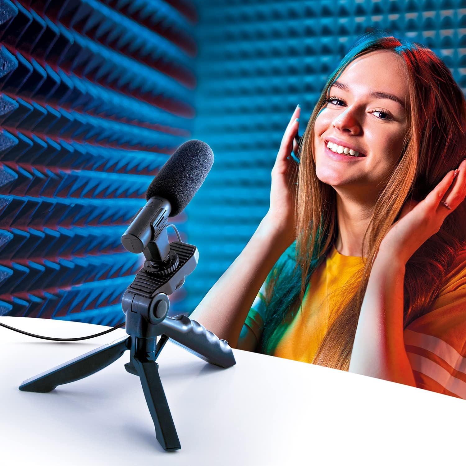 All-in-One Creator Kit – Phone Tripod, Mic & Ring Light for Pro Videos!