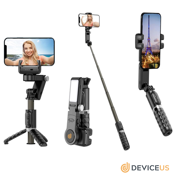 Gimbal Stabilizer for Smartphones,3-Axis Stabilizer Tracking Selfie Stick with Tripod