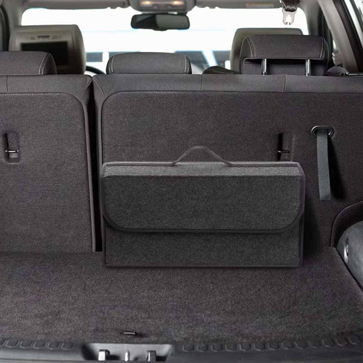 Large Anti Slip Compartment Boot Storage Organizer Tool Car Storage Bag Car Trunk Organizer Soft Felt Storage Box Accessories
