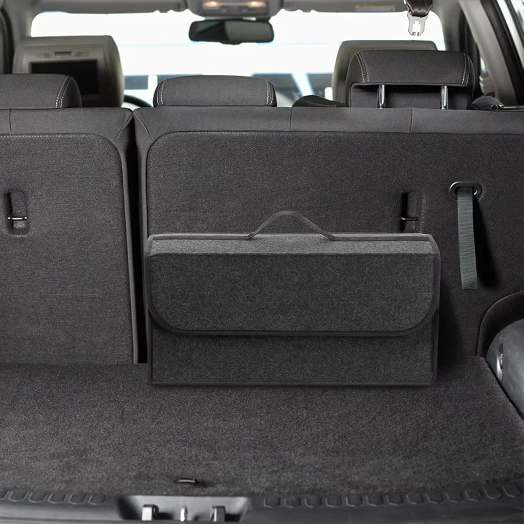 Large Anti Slip Compartment Boot Storage Organizer Tool Car Storage Bag Car Trunk Organizer Soft Felt Storage Box Accessories