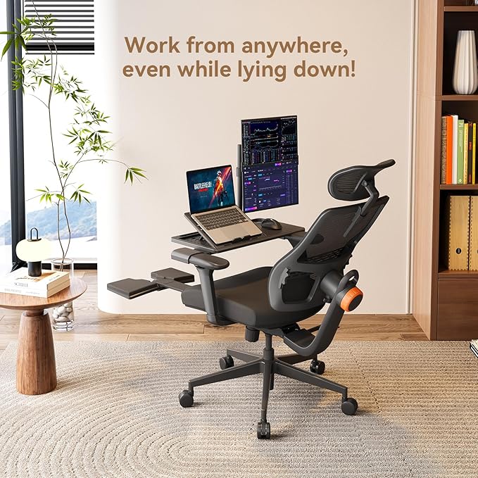 Deviceus Newtral ErgoPro Executive Chair with Laptop Tray