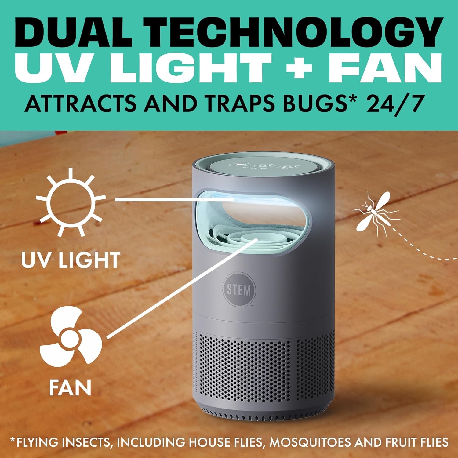 Flying Insect Fan Trap for Indoor Bug Control, Attracts Mosquitoes