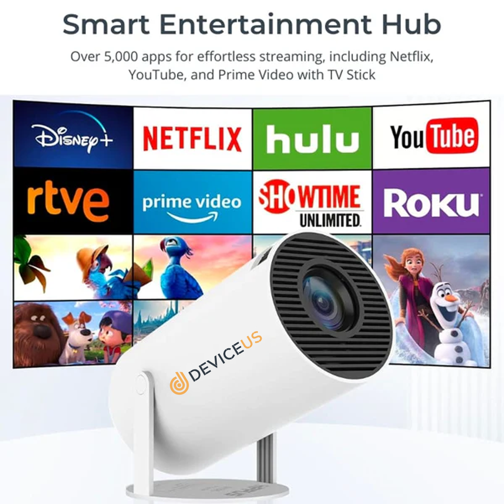 4K HD Mini Projector, Smart WiFi 2.4G/5G Android 11.0 Projector for Walls Ceilings