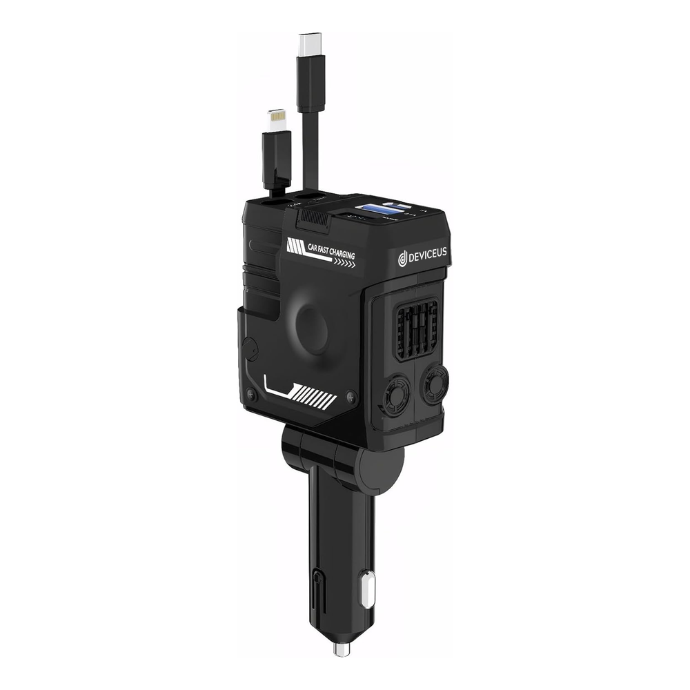 Retractable Car Charger, 66W 4-in-1 Super Fast Charging Car Phone Charger with Retractable Cable (31.5 Inch)