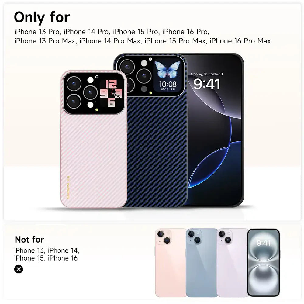 Smart Display iPhone Case with 1.83″ Screen – Selfie Preview & Custom Photo Display