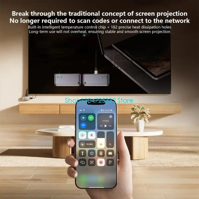P5EA Radio Link Set 50m Transmission 4K Decoding Outlet Play Plan Consistent Laptops Tablets Projection Systems