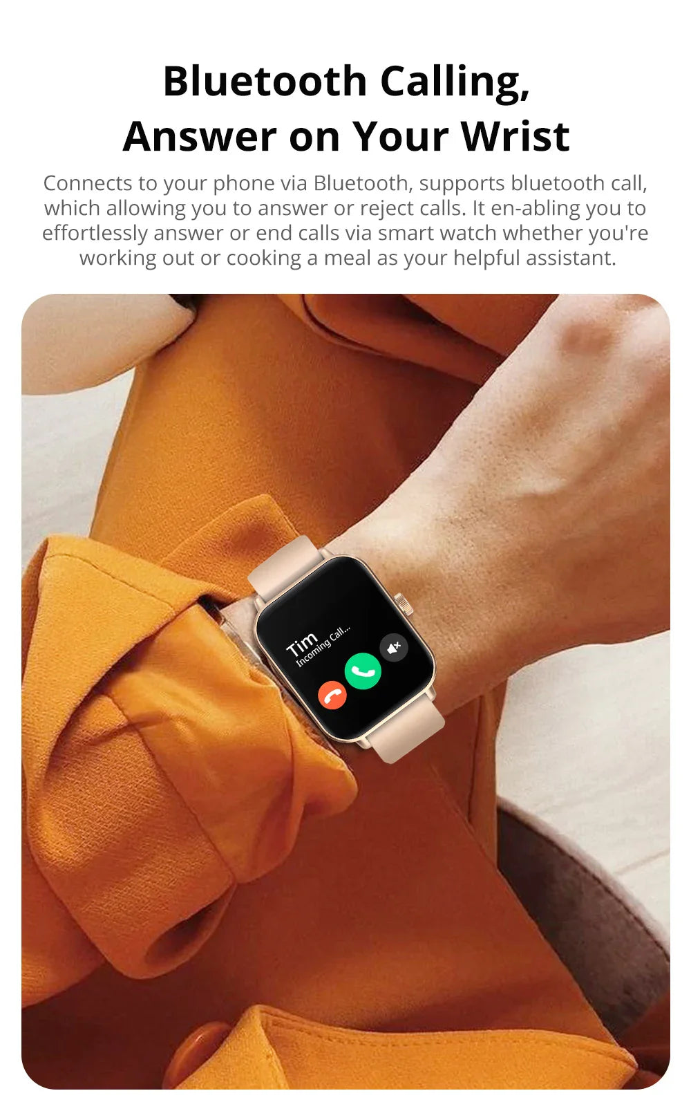 Unisex P71 Smartwatch with Voice Calling, Health Monitoring, IP68 Waterproof, Smart Notifications, and Voice Assistant
