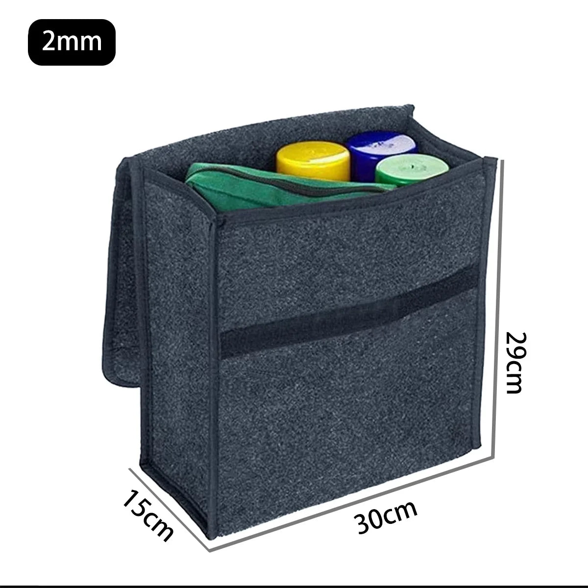 Large Anti Slip Compartment Boot Storage Organizer Tool Car Storage Bag Car Trunk Organizer Soft Felt Storage Box Accessories