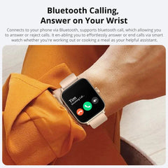 Unisex P71 Smartwatch with Voice Calling, Health Monitoring, IP68 Waterproof, Smart Notifications, and Voice Assistant