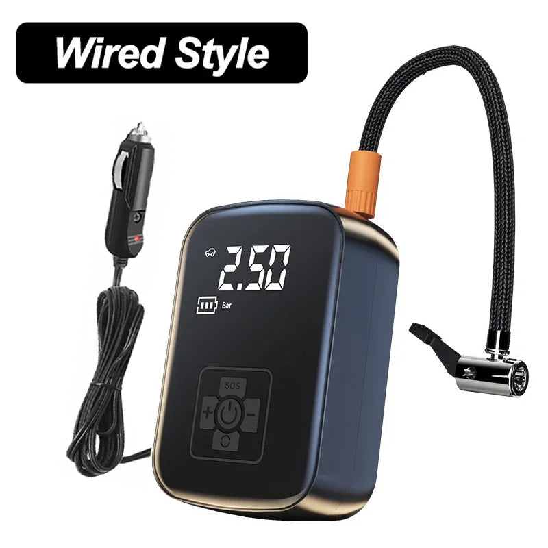 Multipurpose Electric Wireless Air Compressor For Car Tires, Motorcycles, Bicycle Etc.