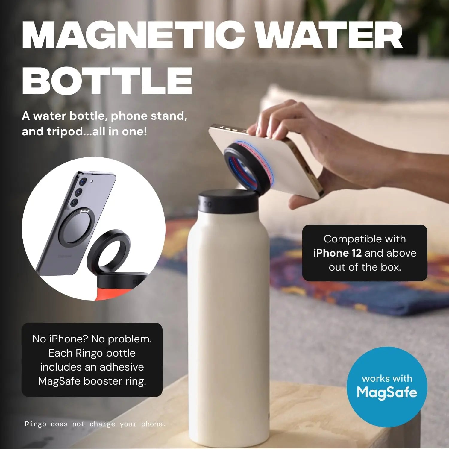 Deviceus MagHydro Pro – Magnetic Insulated Water Bottle (24oz)