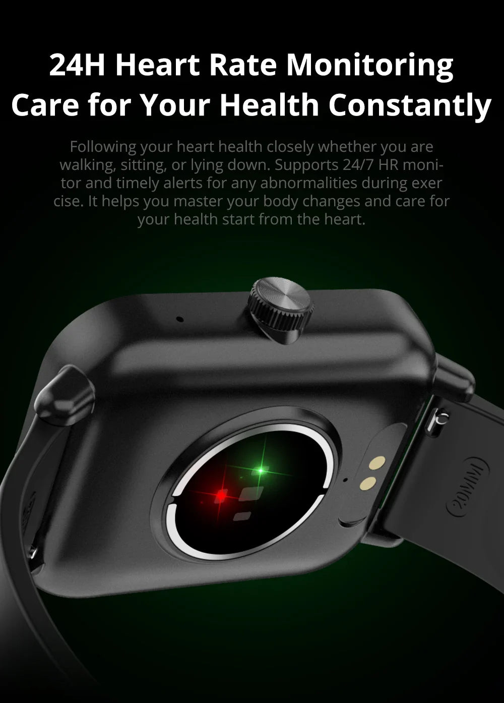 Unisex P71 Smartwatch with Voice Calling, Health Monitoring, IP68 Waterproof, Smart Notifications, and Voice Assistant