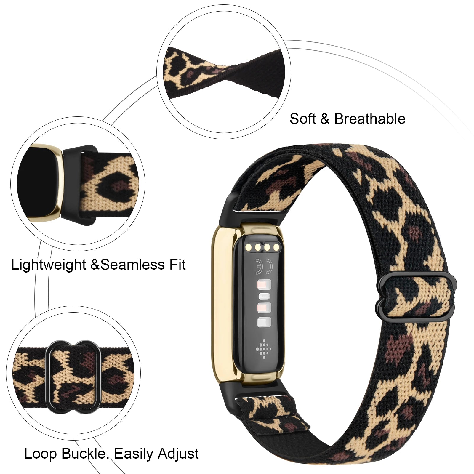 Elastic Loop Watchband For Fitbit Luxe Strap Wristband For Fitbit Luxe Watchband Bracelet Replacement Smartwatch Accessories