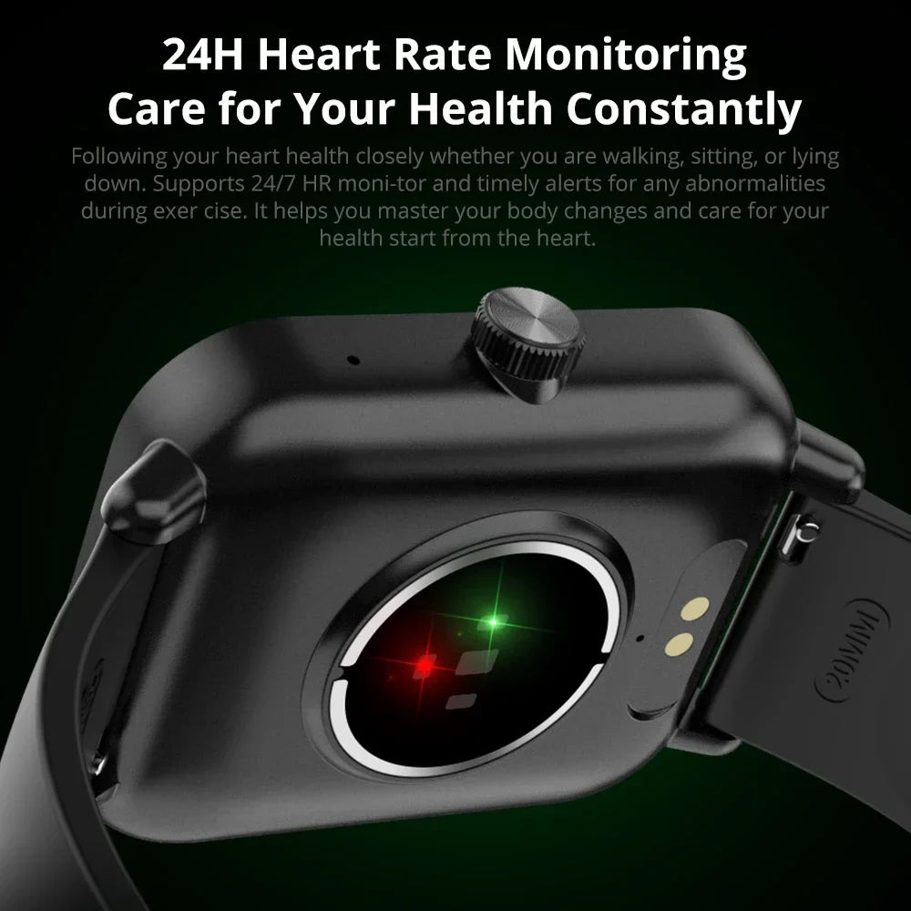 Unisex P71 Smartwatch with Voice Calling, Health Monitoring, IP68 Waterproof, Smart Notifications, and Voice Assistant