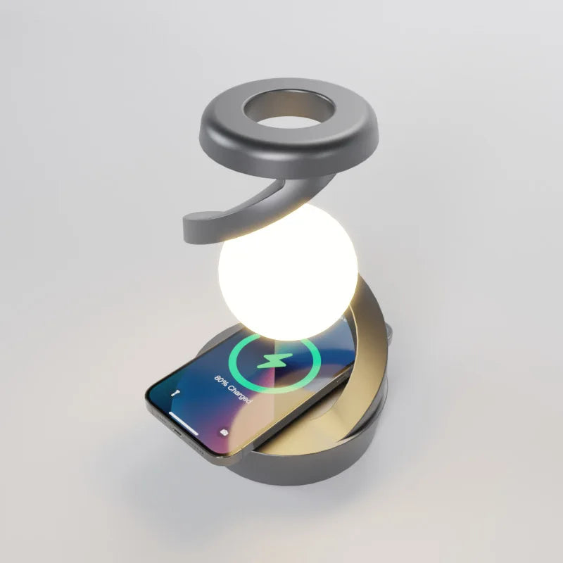 Rotating moon desk lamp