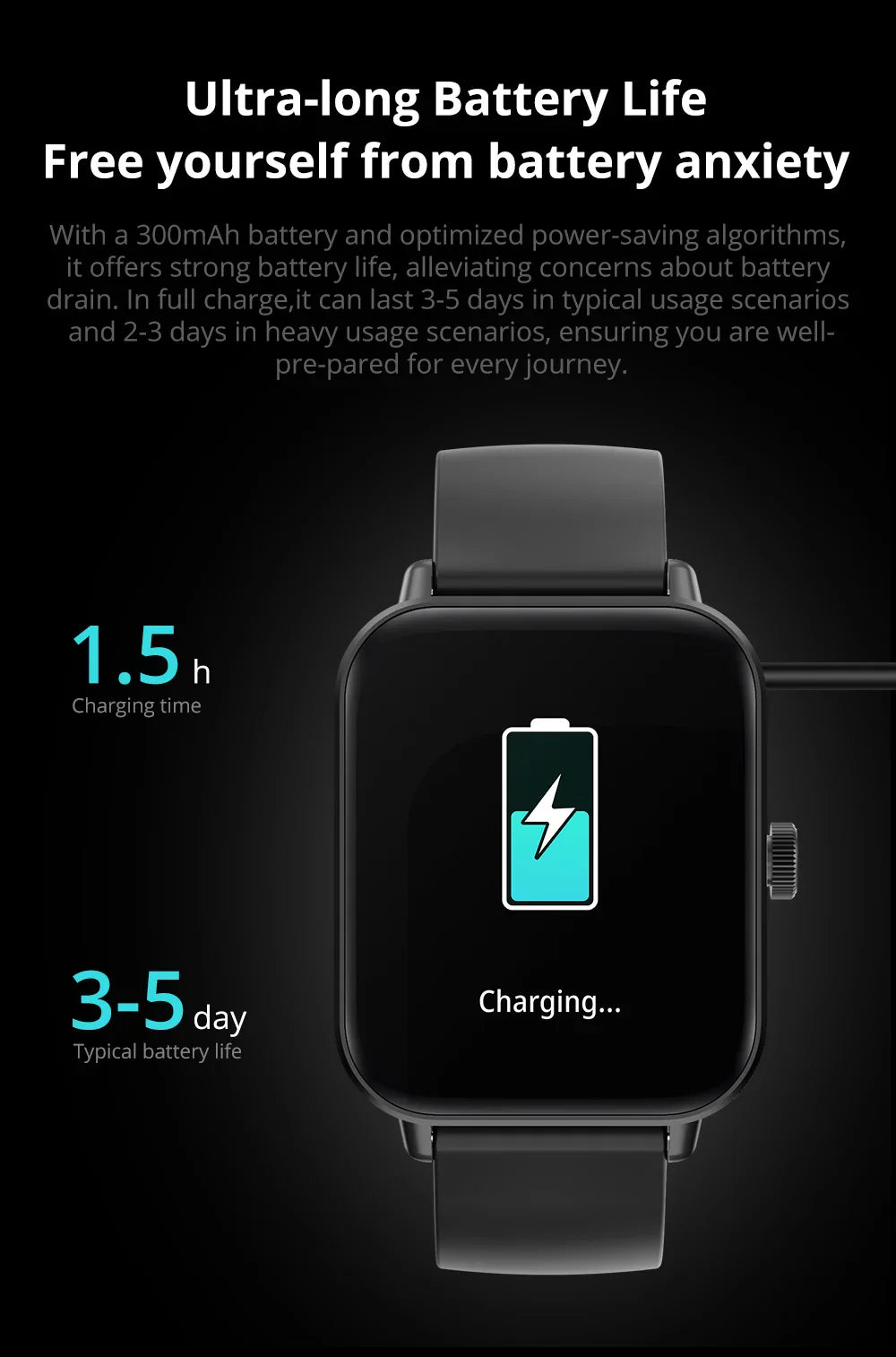 Unisex P71 Smartwatch with Voice Calling, Health Monitoring, IP68 Waterproof, Smart Notifications, and Voice Assistant