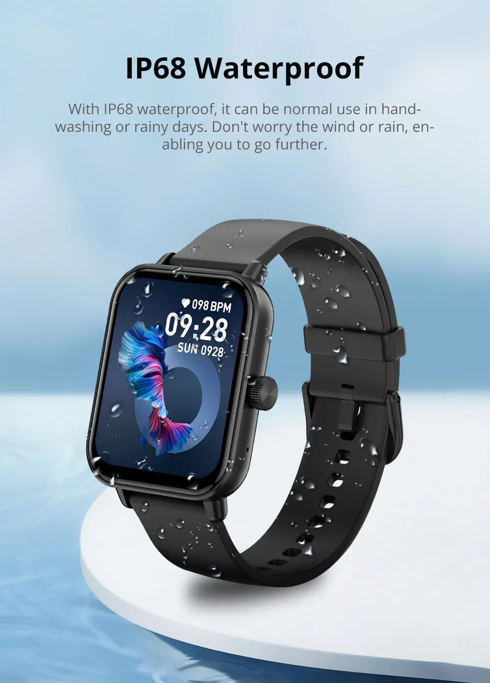 Unisex P71 Smartwatch with Voice Calling, Health Monitoring, IP68 Waterproof, Smart Notifications, and Voice Assistant