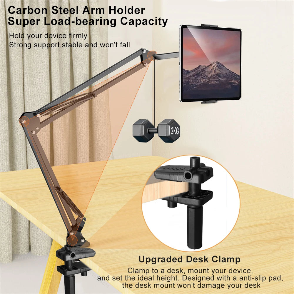 Hands-Free Bed Phone Mount – Adjustable Arm for Perfect Viewing!