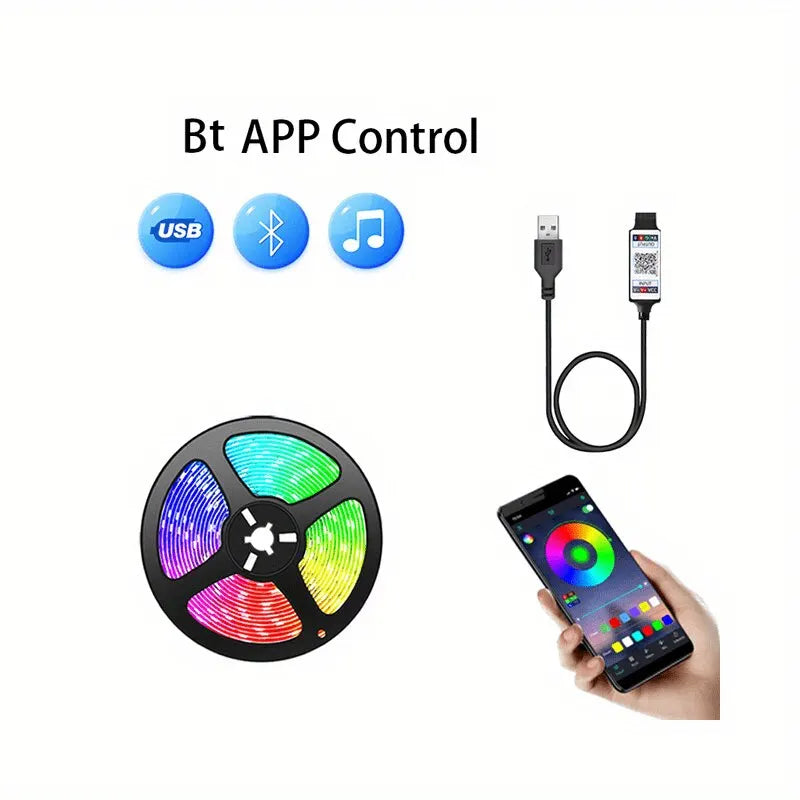 TV Backlight LED Strip Light RGB 5050 Bluetooth App Control