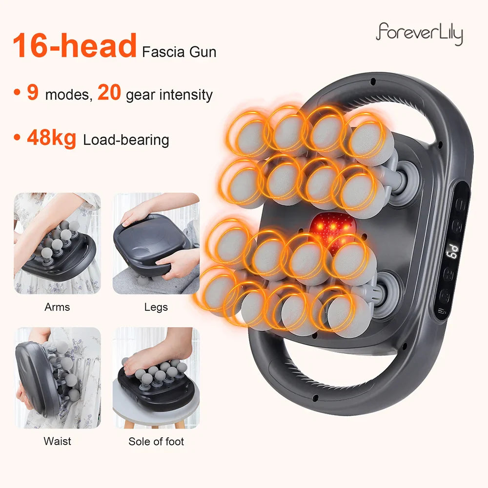DeepStrike™ Massage Gun: 16 Heads, Full-Body Bliss 💆