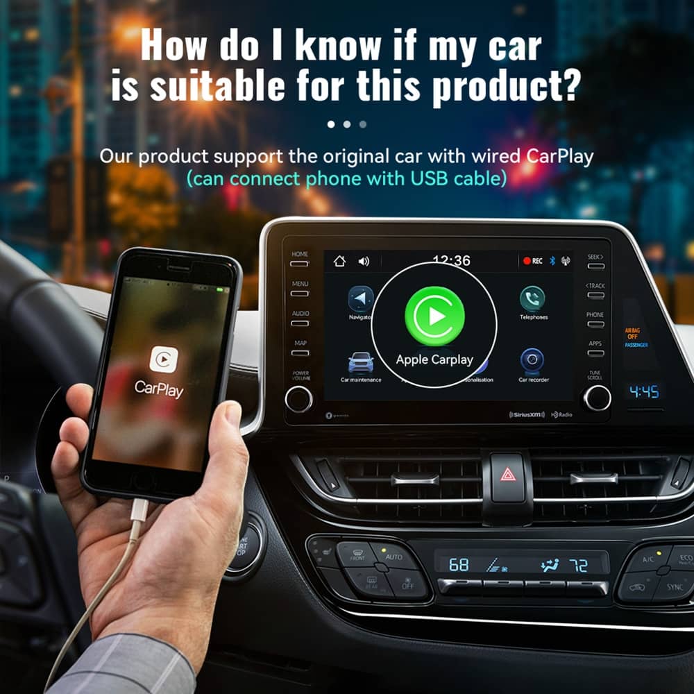 Deviceus 3-in-1 Wireless CarPlay & Android Auto AI Box (Android 14)