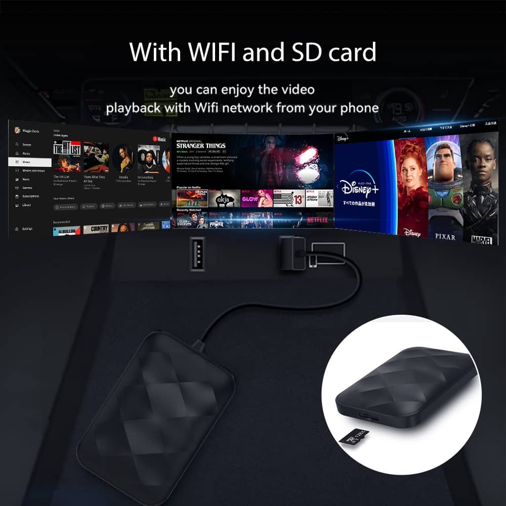 Deviceus 3-in-1 Wireless CarPlay & Android Auto AI Box (Android 14)
