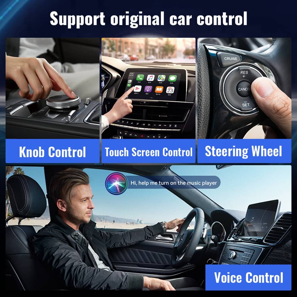 Deviceus 3-in-1 Wireless CarPlay & Android Auto AI Box (Android 14)