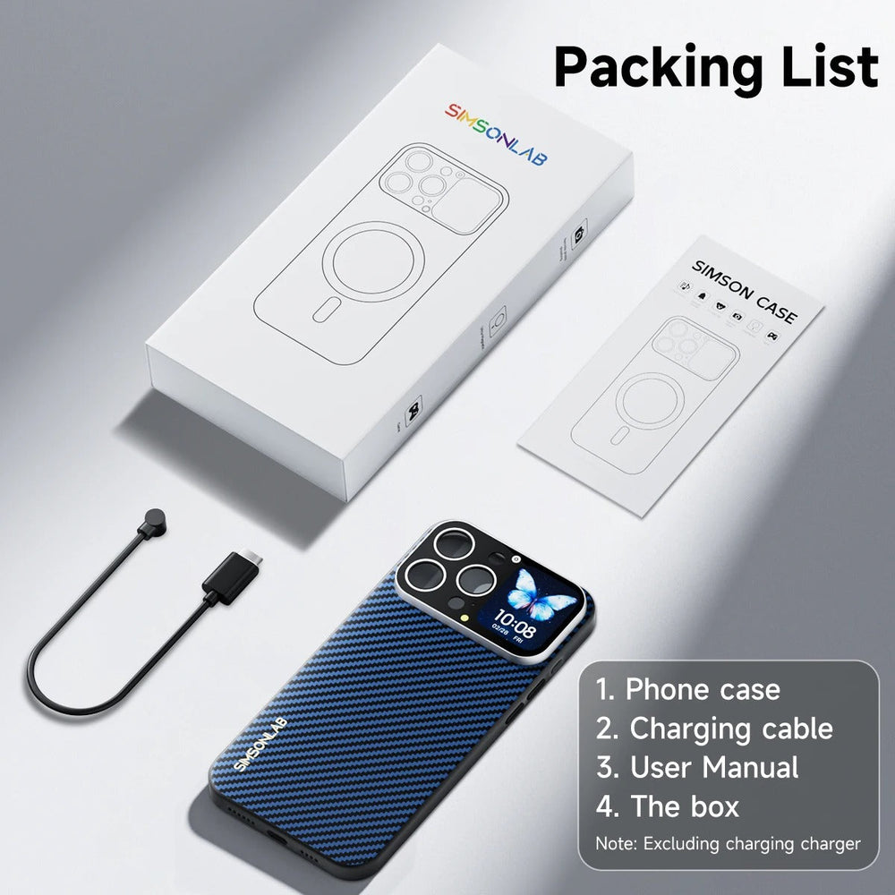 Smart Display iPhone Case with 1.83″ Screen – Selfie Preview & Custom Photo Display